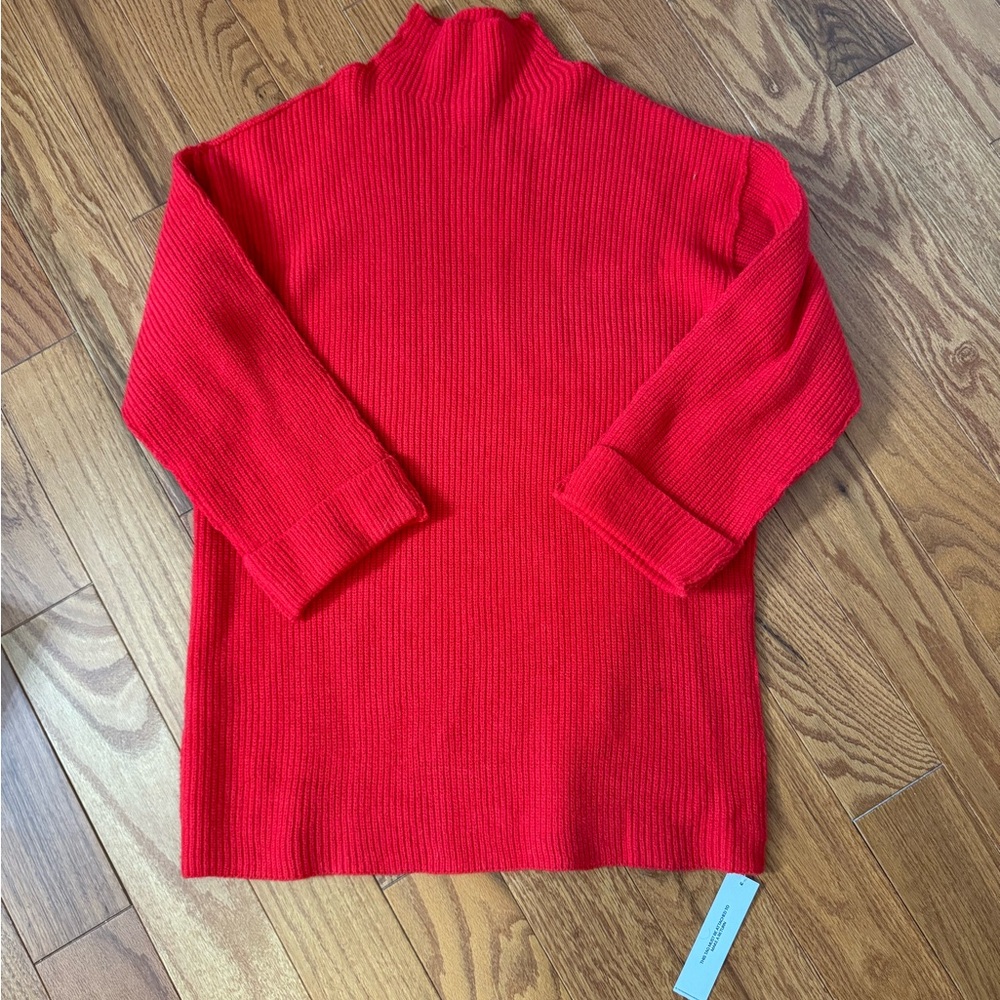 Princess Polly red turtleneck sweater dress